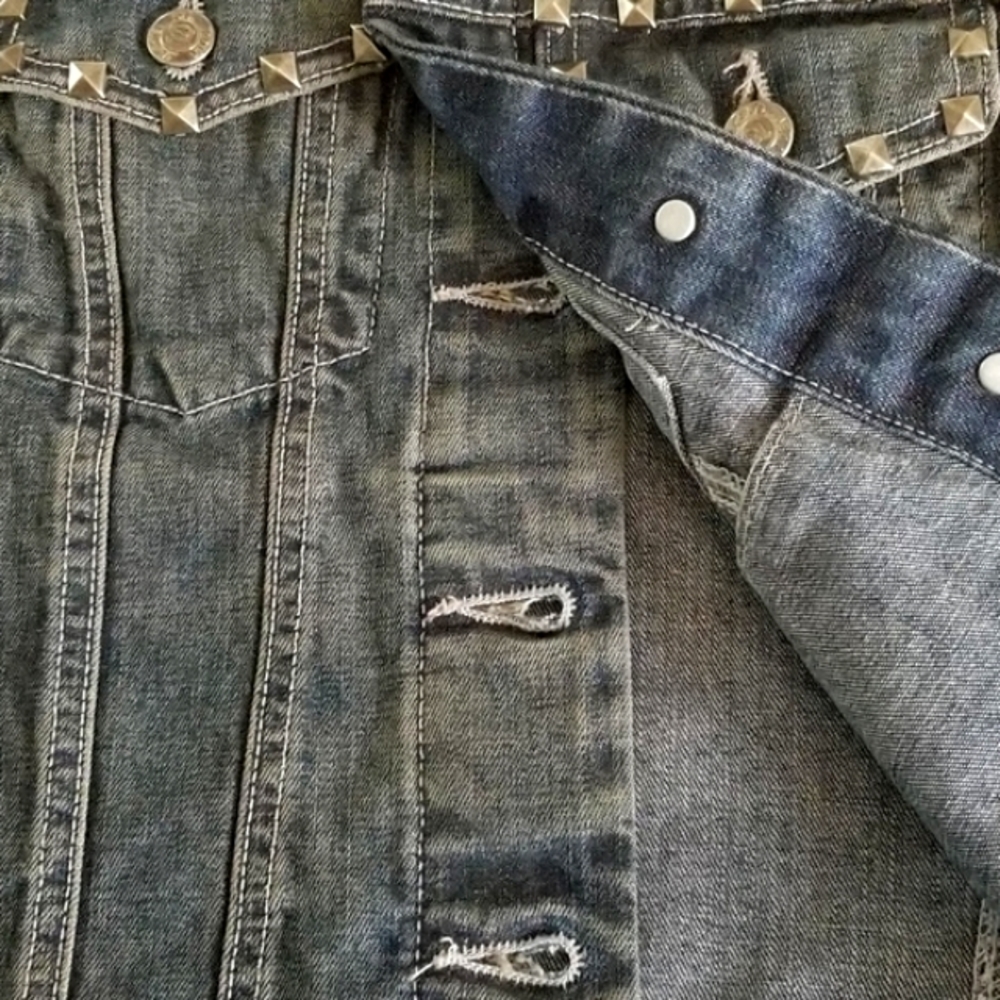 Polo Jeans Co. Ralph Lauren Denim Vest With Studs - Picture 4 of 5
